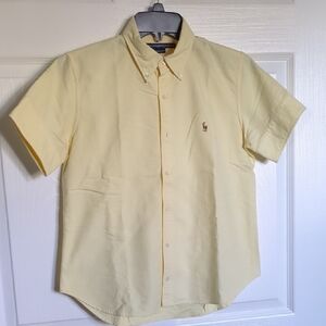 Polo by Ralph Lauren Men's Light Yellow Button Down Shirt
